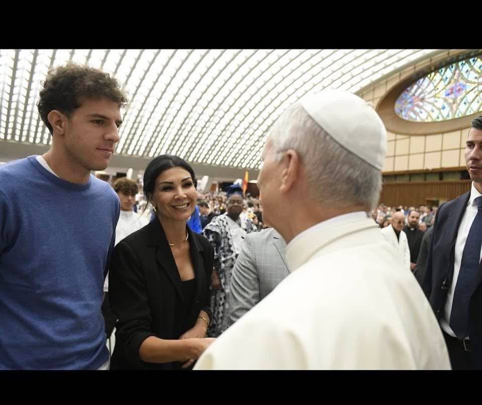 Souhaila Mia durante un'udienza in Vaticano