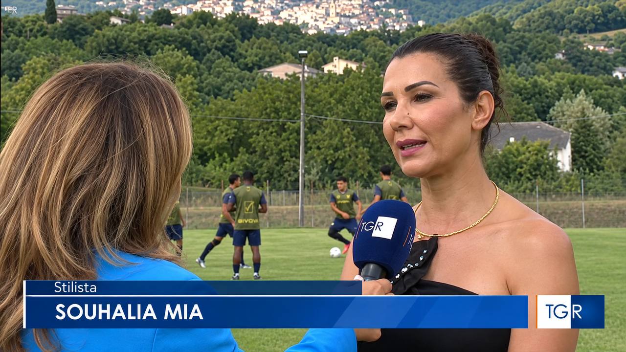 Souhaila Mia intervistata dal TGR sul campo della Scopigno Cup